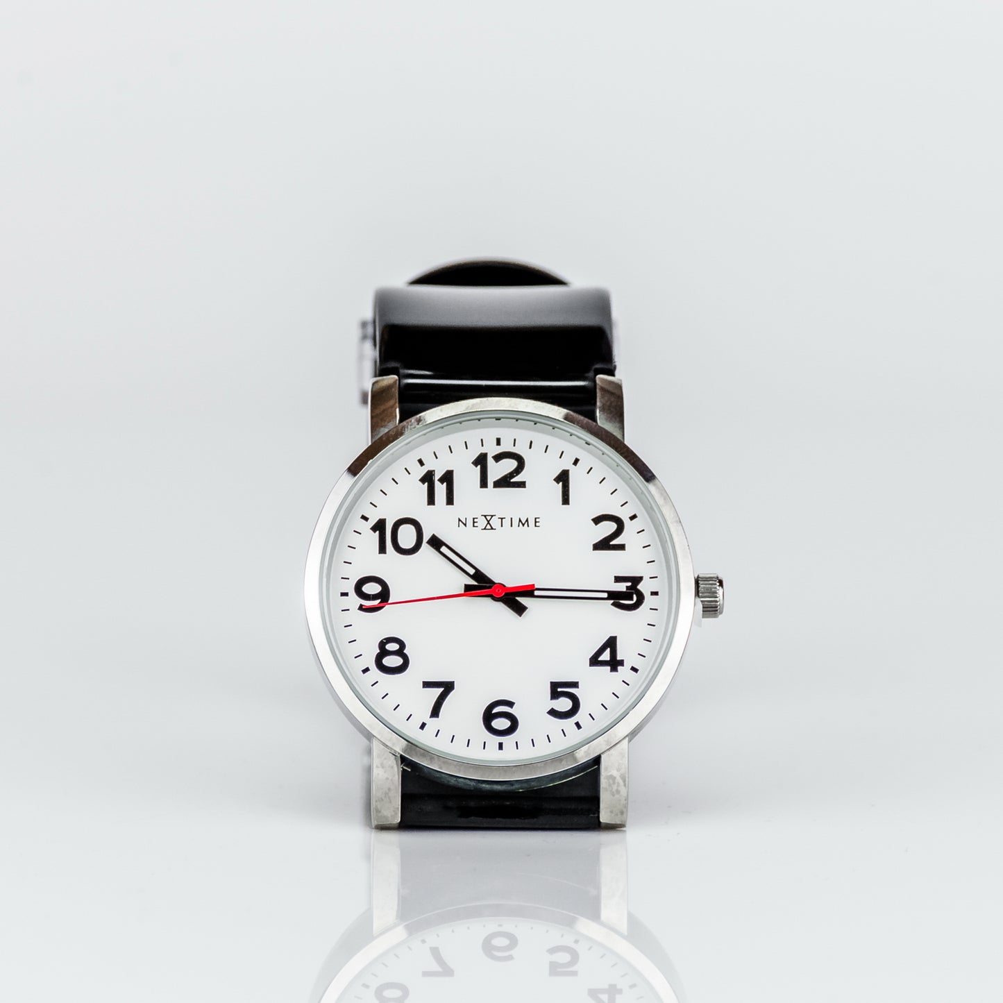 10x Armbanduhr Herren schwarz weiß Retro Station Nextime