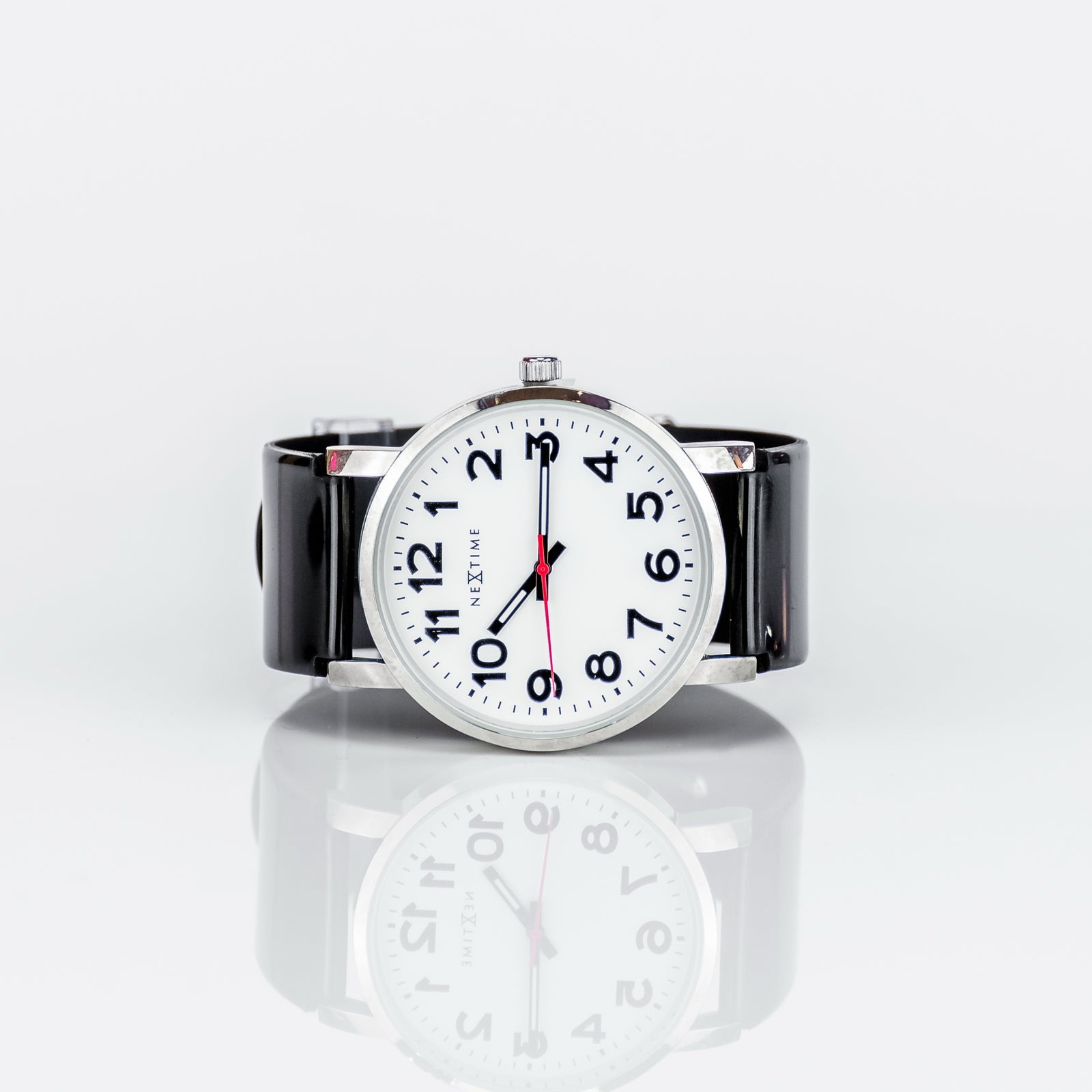 10x Armbanduhr Herren schwarz weiß Retro Station Nextime