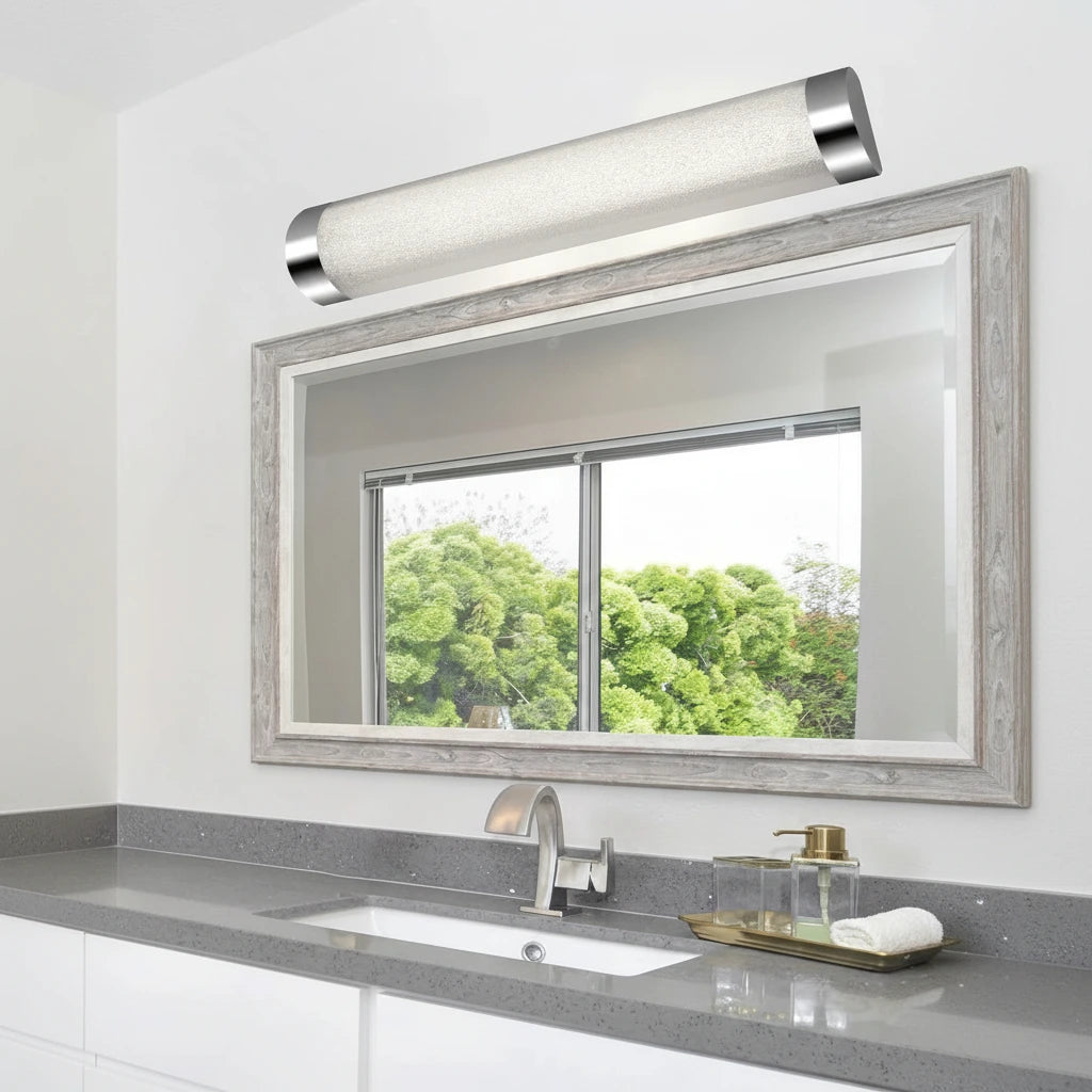 LED Badezimmerlampe Kristalloptik Glitzer 37,5cm IP44 