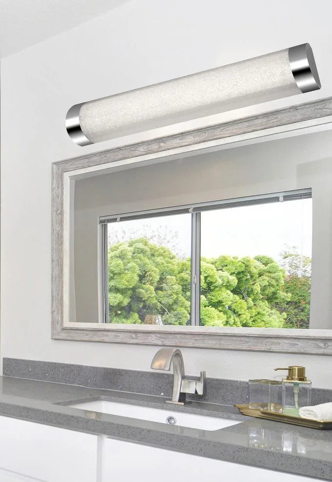 LED Badezimmerlampe Kristalloptik Glitzer 37,5cm IP44 