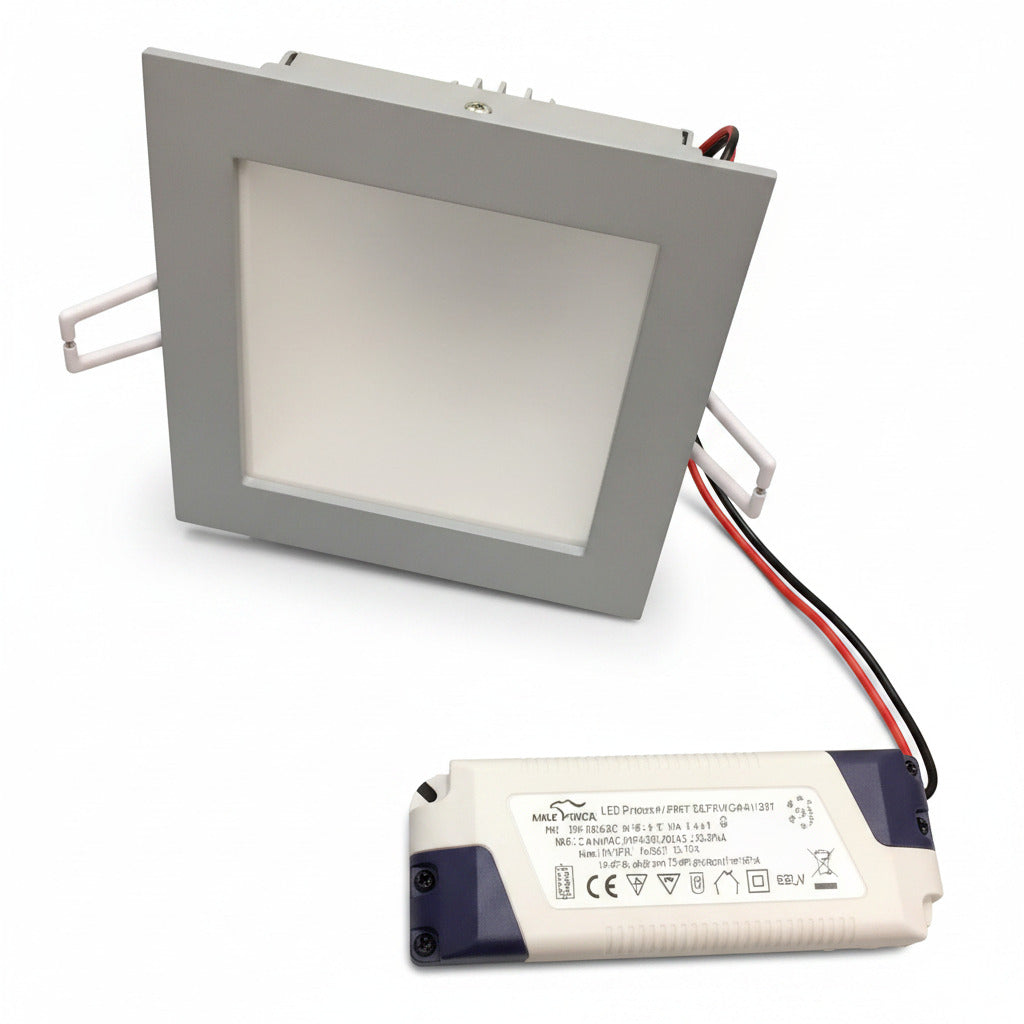 20W LED Downligt 230V dimmbar warmweiß, Einbauspot eckig – Einbaustrahler IP20, dimmbar