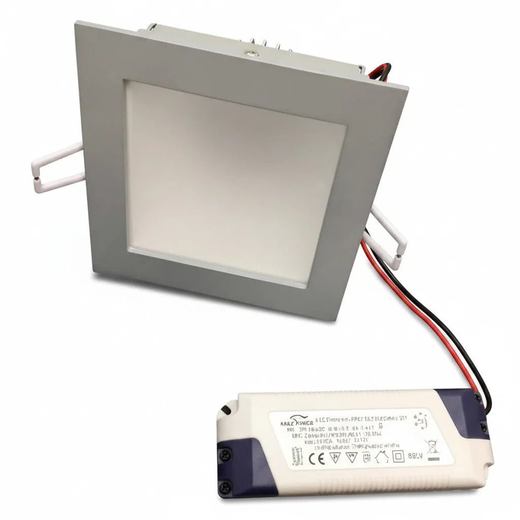 20W LED Downligt 230V dimmbar weiß, Einbauspot eckig – Einbaustrahler IP20, dimmbar