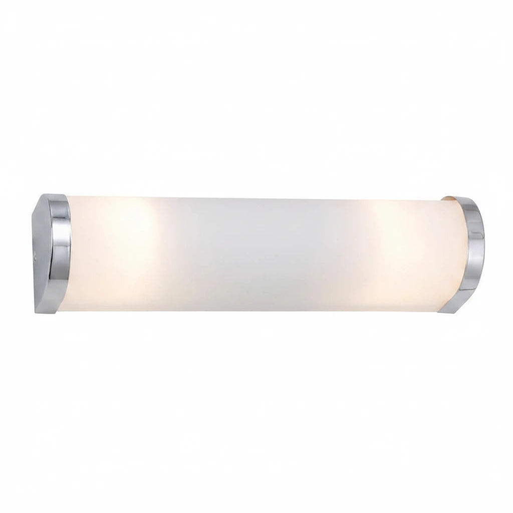 Bad Wandleuchte Milchglas Chrom 2x E14 31,5cm