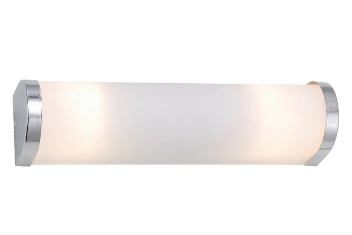 Bad Wandleuchte Milchglas Chrom 2x E14 31,5cm