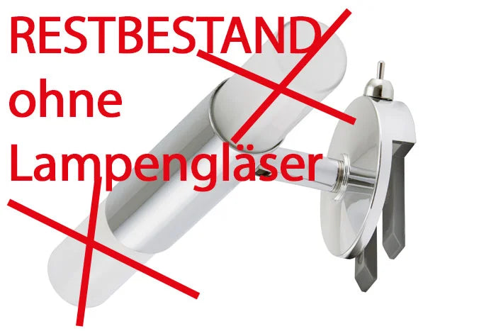 spiegelleuchte zum klemmen briloner 2201-028 g9 led fehlende lampengläser restbestand