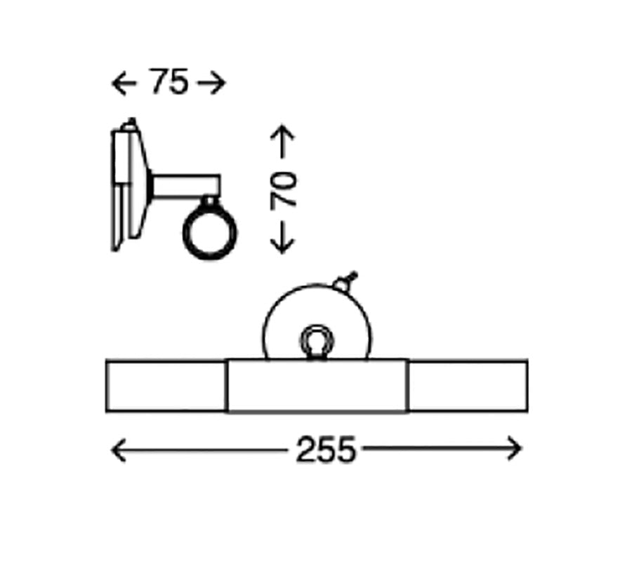 Spiegel-Klemmleuchte mit Schalter 2x G9 LED Chrom
