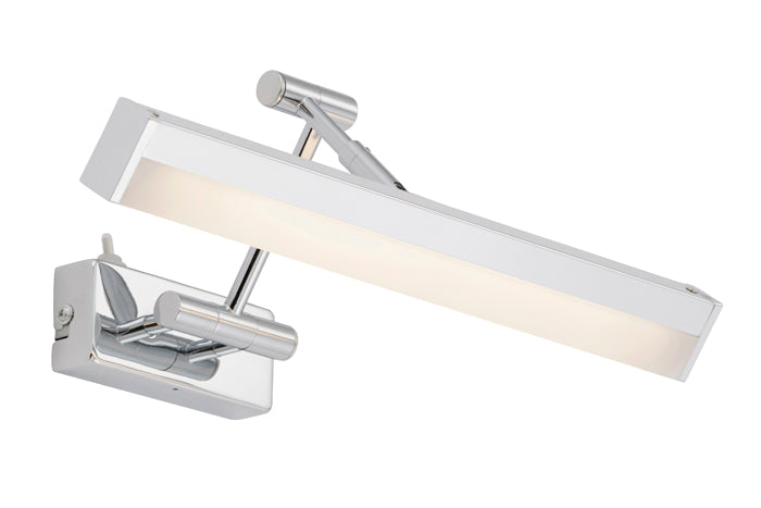 LED Bad- Spiegellampe mit Schalter verstellbar Chrom 37cm
