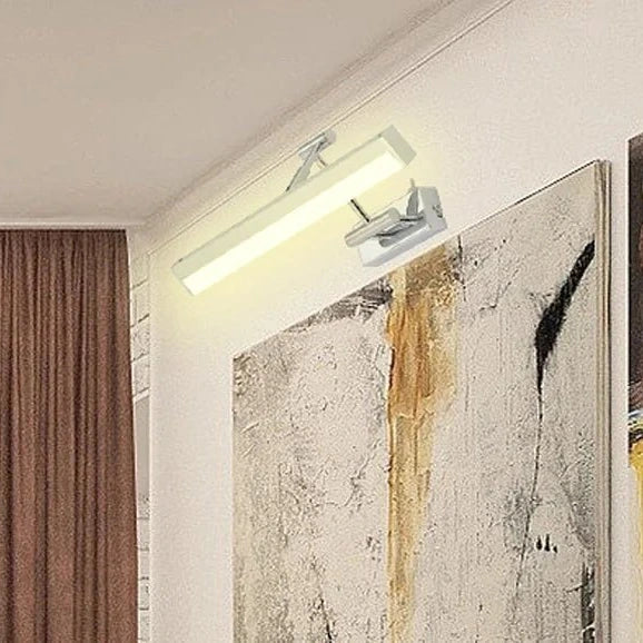 LED Bad- Spiegellampe mit Schalter verstellbar Chrom 37cm