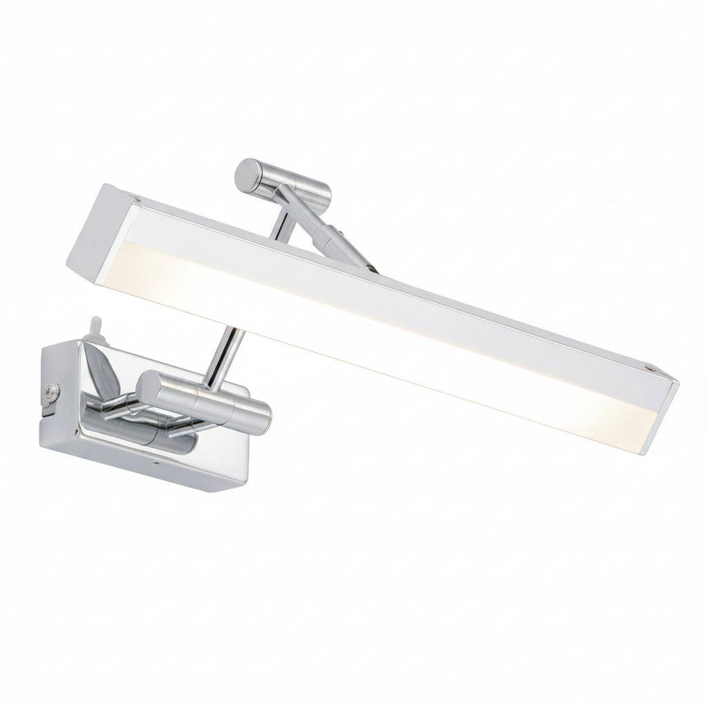 LED Bad- Spiegellampe mit Schalter verstellbar Chrom 37cm
