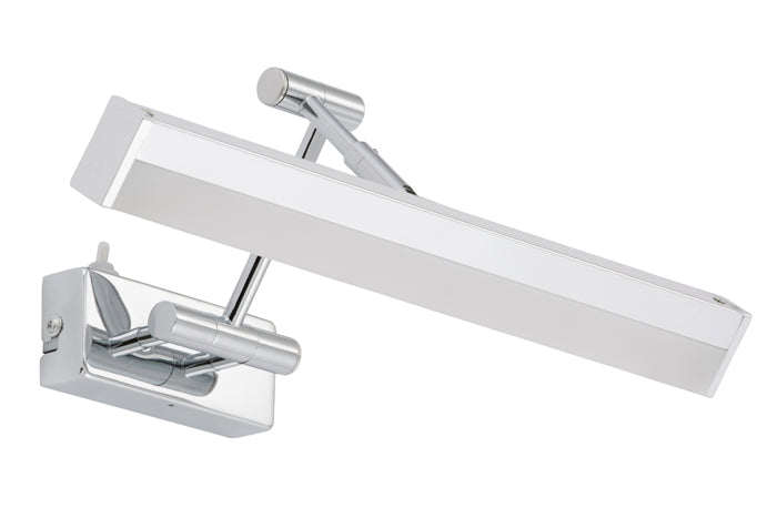 LED Bad- Spiegellampe mit Schalter verstellbar Chrom 37cm