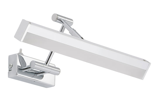 LED Bad- Spiegellampe mit Schalter verstellbar Chrom 37cm