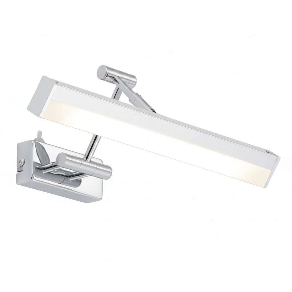 LED Bad- Spiegellampe mit Schalter verstellbar Chrom 37cm