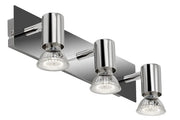 Spiegellampe Wandlampe Chrom 32cm 3x GU10 LED 4W IP23