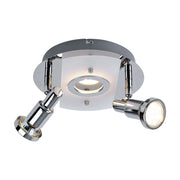 LED Deckenrondell 3-flammig Chrom – verstellbare Spots, warmweiß, inkl. GU10 & LED-Platine