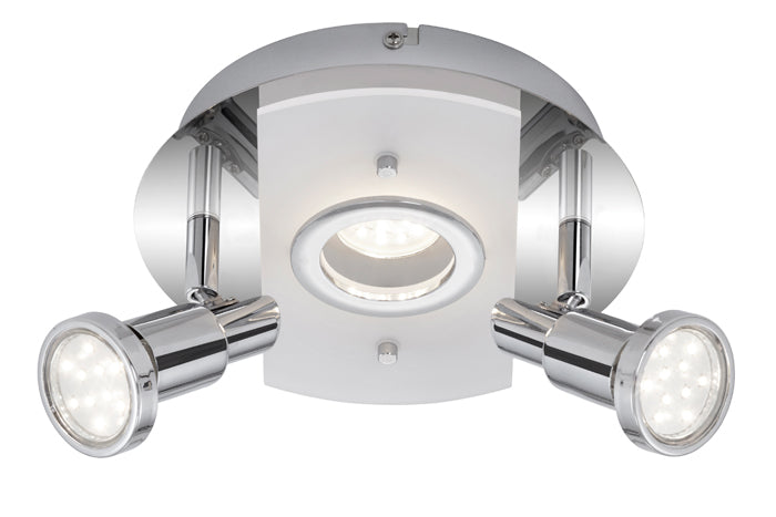 LED Deckenlampe mit beweglichen Strahlern Chrom 20cm – Strahler / Spotbeleuchtung