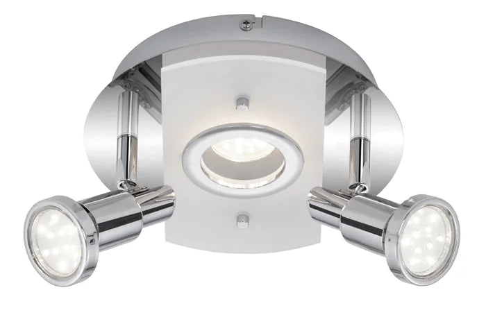LED Deckenlampe mit beweglichen Strahlern Chrom 20cm – Strahler / Spotbeleuchtung