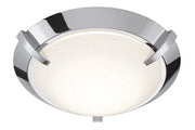 Runde LED Deckenlampe Chrom mit Glas 27cm 1200 Lm – Deckenleuchte dimmbar