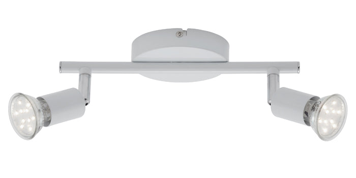 Deckenstrahler LED 2flg weiß inkl. 3W GU10 schwenkbar SIMPLE – Strahler / Spotbeleuchtung