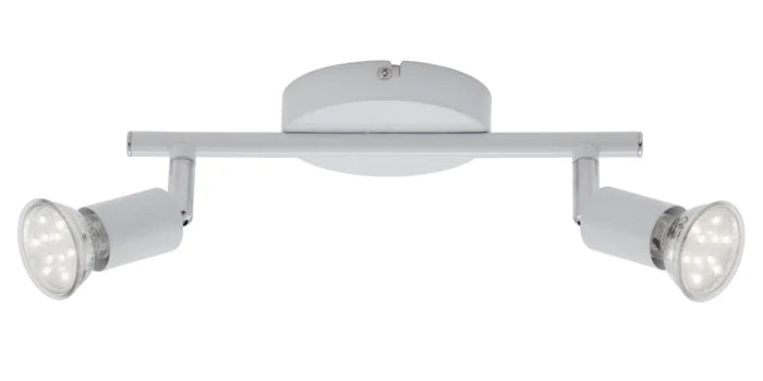 Deckenstrahler LED 2flg weiß inkl. 3W GU10 schwenkbar SIMPLE – Strahler / Spotbeleuchtung