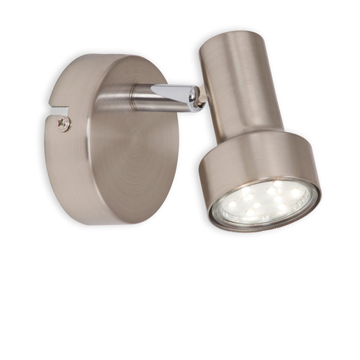 Decken- und Wandspot SUB nickel-matt inkl. GU10 LED schwenkbar – Strahler / Spotbeleuchtung