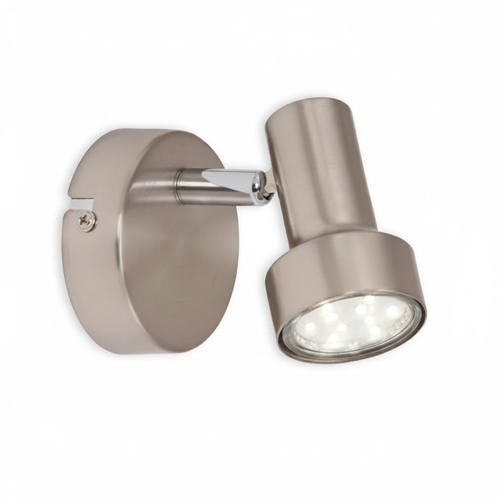 Decken- und Wandspot SUB nickel-matt inkl. GU10 LED schwenkbar – Strahler / Spotbeleuchtung