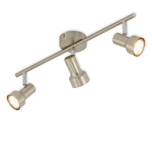 Deckenstrahler SUB 3flg nickel-matt inkl. GU10 LED schwenkbar – Strahler / Spotbeleuchtung