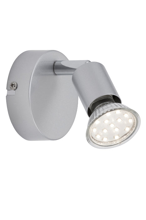Kleine Wandlampe Wandstrahler silber inkl. GU10 LED schwenkbar PICCO – Strahler / Spotbeleuchtung