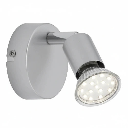 Kleine Wandlampe Wandstrahler silber inkl. GU10 LED schwenkbar PICCO – Strahler / Spotbeleuchtung