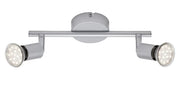 LED Deckenstrahler 2flg silber inkl. GU10 LED schwenkbar PICCO – Strahler / Spotbeleuchtung