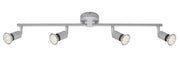 LED Deckenstrahler 4flg silber inkl. GU10 3W schwenkbar PICCO – Strahler / Spotbeleuchtung