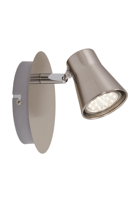 LED Strahler nickel-matt schwenkbar inkl GU10 FOUR – Wandleuchte LED