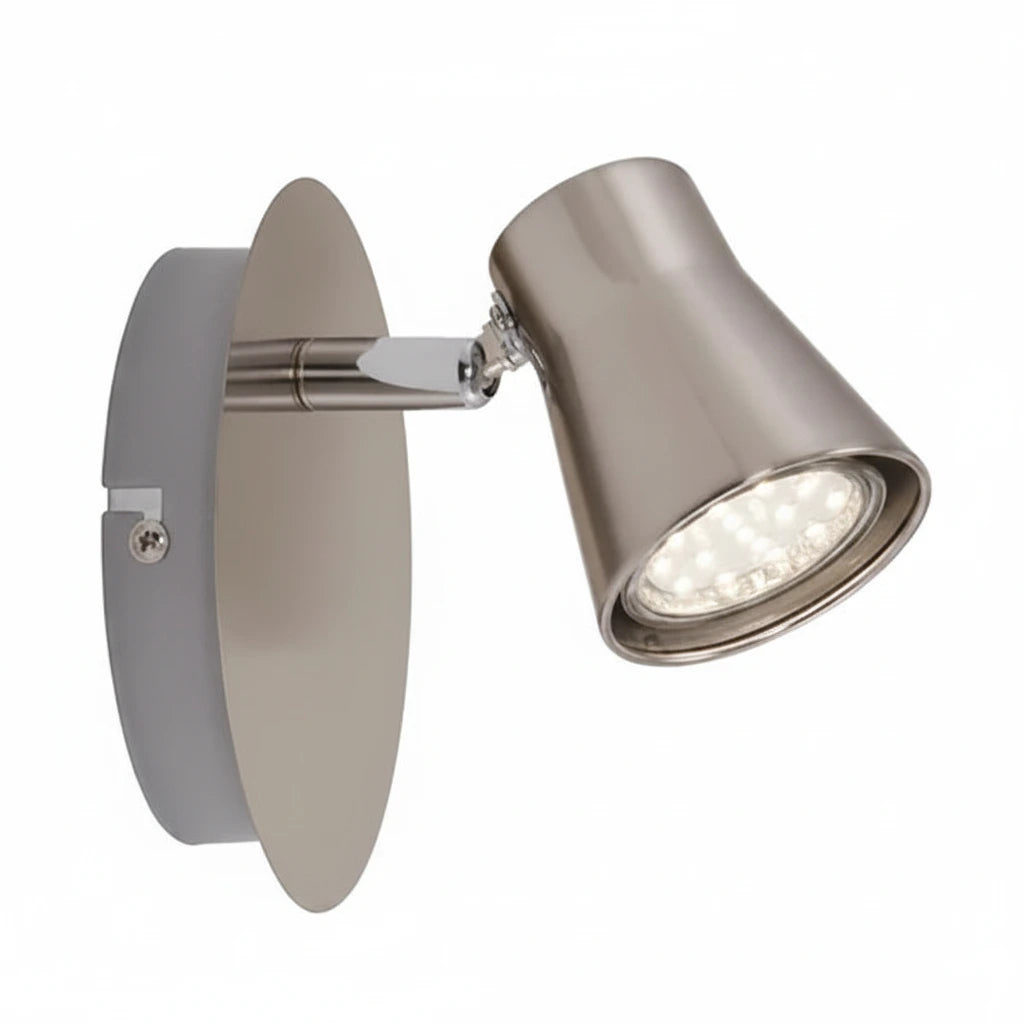 LED Strahler nickel-matt schwenkbar inkl GU10 FOUR – Wandleuchte LED