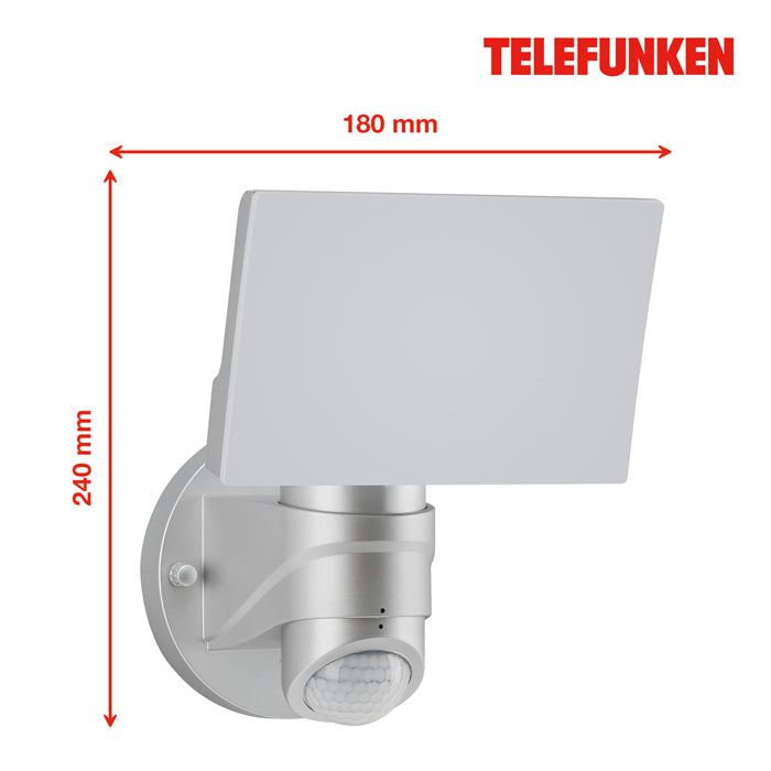 LED Außenleuchte mit Bewegungssensor silber 1600 Lm IP44