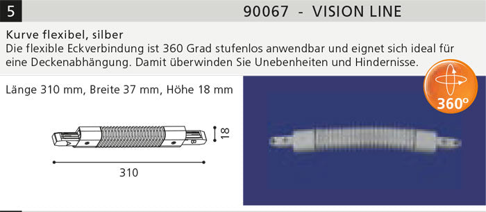 Flexibler Verbinder 360° EGLO Vision Line 90067