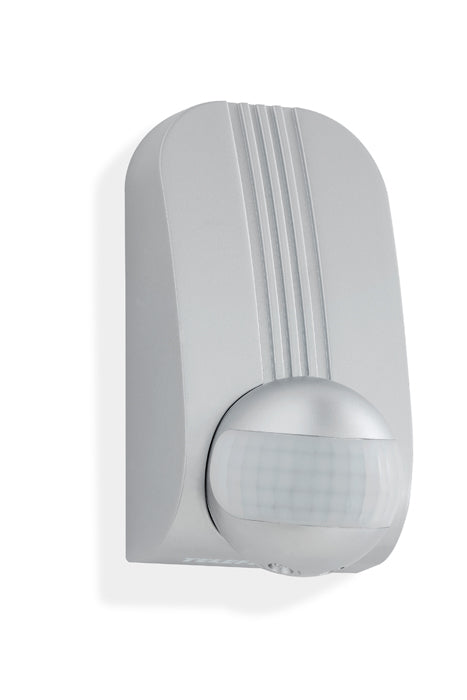 Bewegungsmelder für Eckmontage silber Reichweite 12m 180° IP44