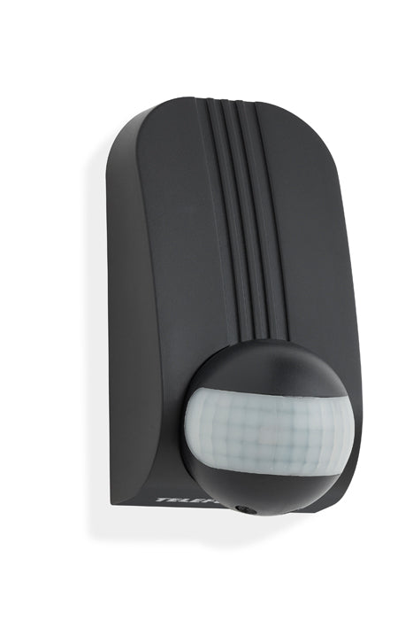 Bewegungsmelder für Eckmontage schwarz Reichweite 12m 180° IP44