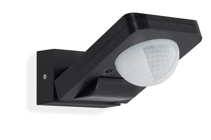 Bewegungsmelder für außen schwarz 20m Reichweite 360° IP65 Dauerlichtfunktion