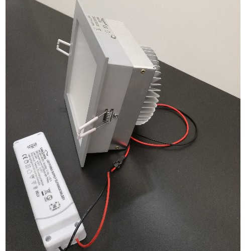 30W LED Downligt 230V dimmbar weiß, Einbauspot eckig – Einbaustrahler IP20, dimmbar