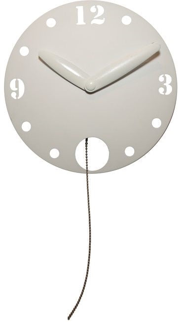 Waggle Wanduhr mit Pendel weiß rund 3102 Nextime