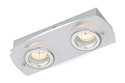 LED Wand- Deckenleuchte flach eckig ACRILICO 2flg Chrom – Deckenleuchte dimmbar
