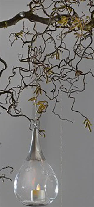 Taura Chrom silber klein Windlicht zum aufhängen Glas Hängedekoration