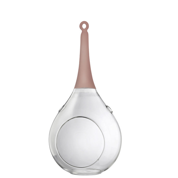 Taura rosa pink mittel Windlicht zum aufhängen Glas mundgeblasen, handbemalt