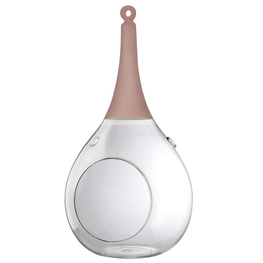 Taura pink rosa groß Windlicht zum aufhängen Glas mundgeblasen, handbemalt