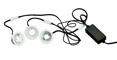 Kit Power Minieinbauspots Set 3x1W IP43/IP20 – Einbaustrahler IP43, 30mm