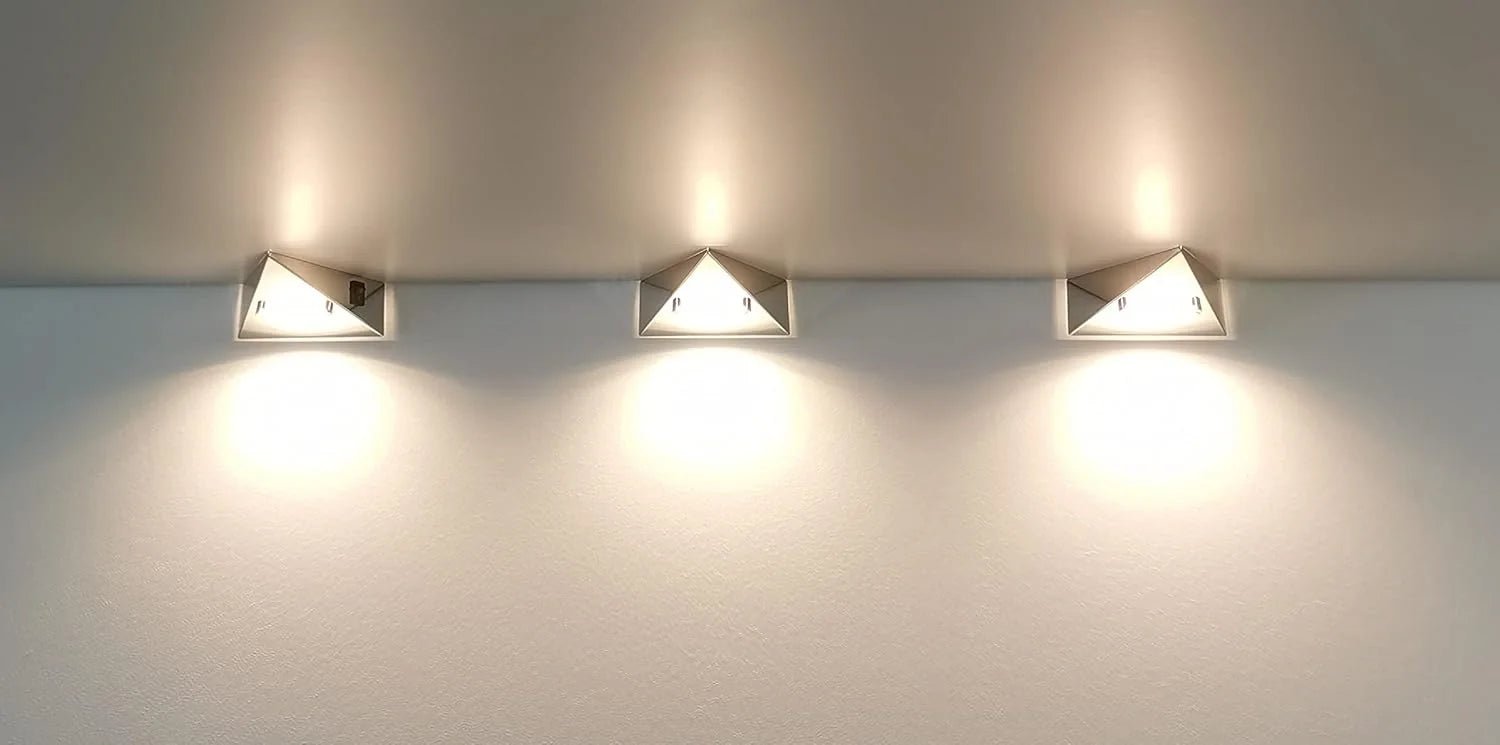 3er Set LED Unterbauleuchten dreieckig mit Schalter Briloner 7218-038