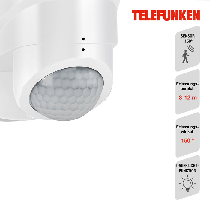 LED-Fluter für Außen weiß mit Bewegungssensor 2000 Lumen IP44