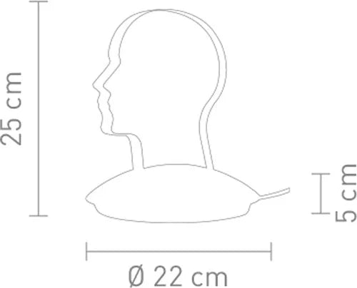 Sompex Head Design LED Tischlamp Acrylglas RGB mit Fernbedienung