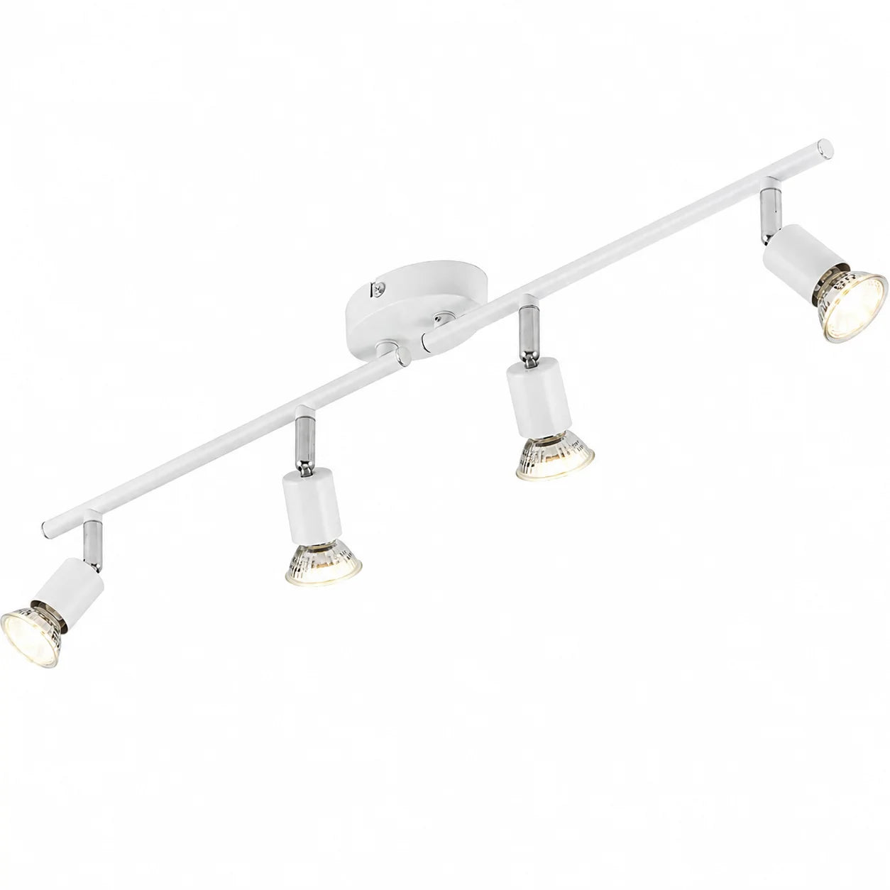 Moderner LED Deckenstrahler SIMPLE 4-flammig in Weiß.