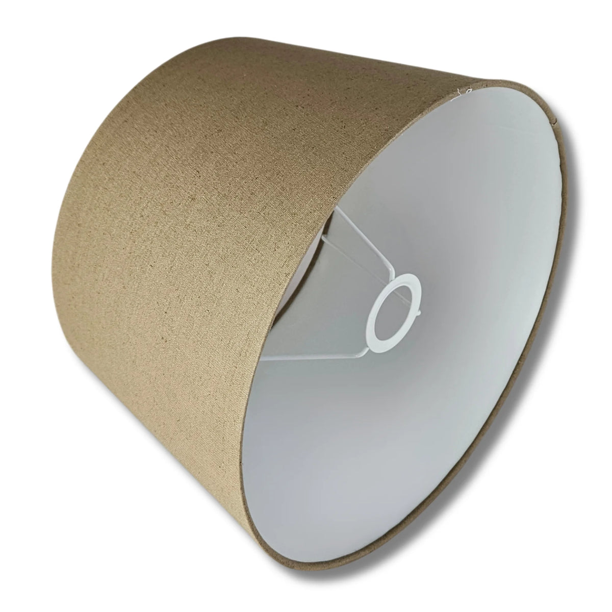 Lampenschirm Hellbraun – E27, Baumwolle, 35 cm für Stehlampen – Saasil