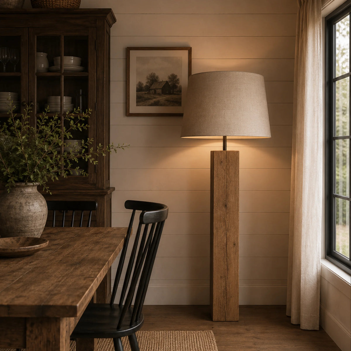 Lampenschirm Hellbraun – E27, Baumwolle, 35 cm für Stehlampen – Saasil